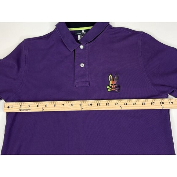 Psycho Bunny Purple Polo Short Sleeve Shirt Men’s Small Pima Cotton - Picture 12 of 14